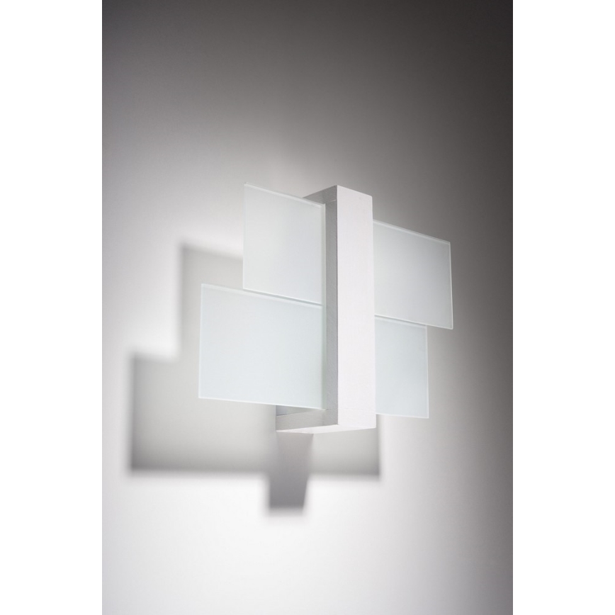 Aplique FENIKS 1 1xE27/60W/230V abedul/haya/blanco