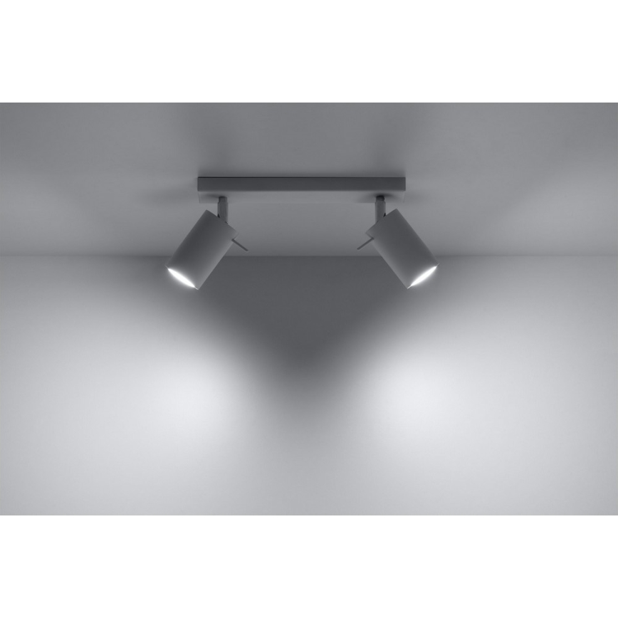 Foco RING 2 2xGU10/10W/230V blanco