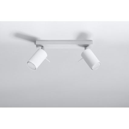 Foco RING 2 2xGU10/10W/230V blanco