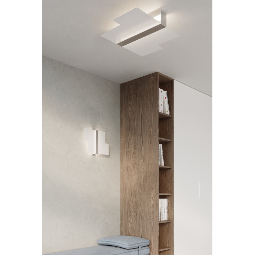 Plafón MASSIMO 2xE27/60W/230V blanco/cromo brillante