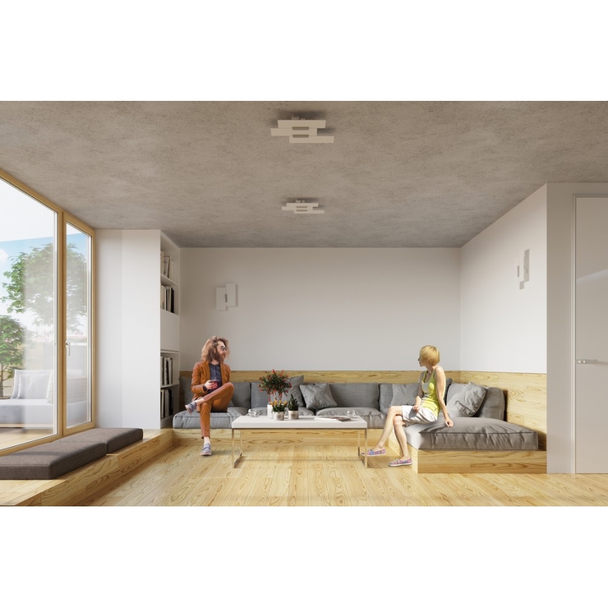 Aplique FABIANO 2xE27/60W/230V blanco/cromo brillante