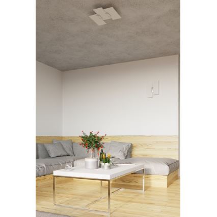 Aplique FABIANO 2xE27/60W/230V blanco/cromo brillante
