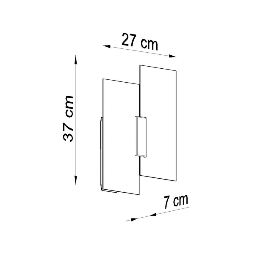 Aplique FABIANO 2xE27/60W/230V blanco/cromo brillante