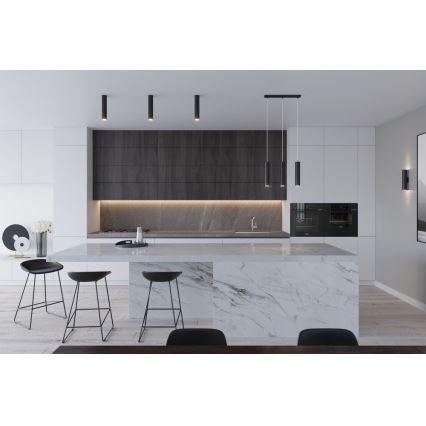Lámpara colgante LAGOS 3 3xGU10/10W/230V negro