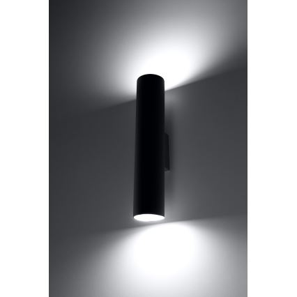 Aplique LAGOS 2 2xGU10/10W/230V negro