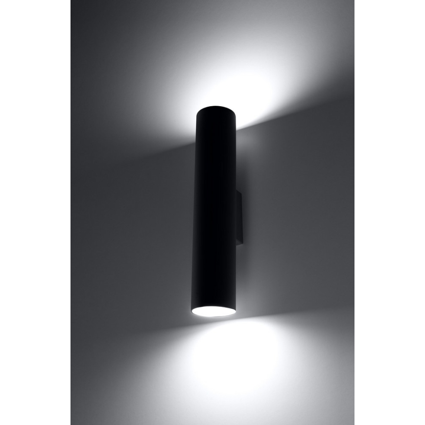 Aplique LAGOS 2 2xGU10/10W/230V negro