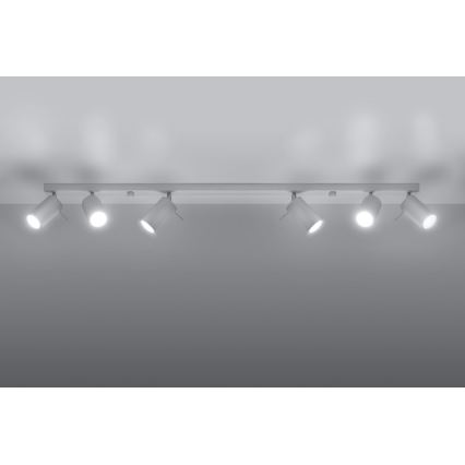Foco RING 6L 6xGU10/10W/230V blanco