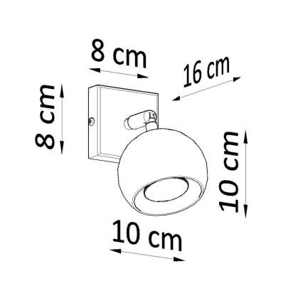 Foco de pared OCULARE 1xGU10/10W/230V