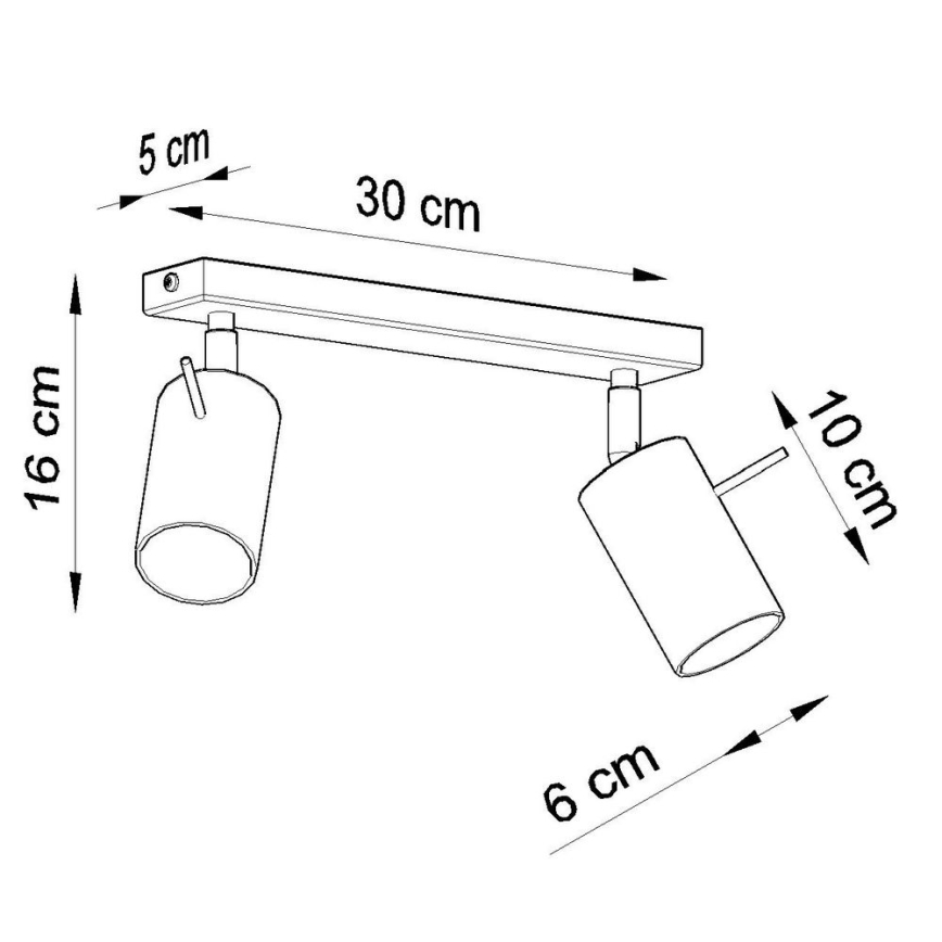 Foco de techo RING 2xGU10/10W/230V