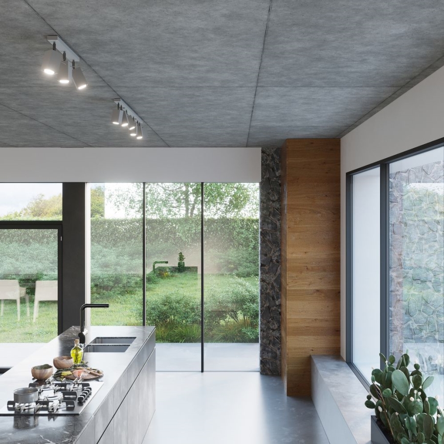 Aplique de pared MERIDA 1xGU10/40W/230V gris