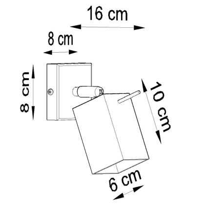 Aplique de pared MERIDA 1xGU10/40W/230V gris