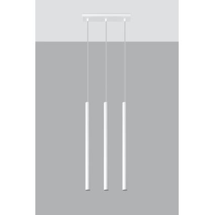 Lámpara colgante PASTELO 3xG9/8W/230V blanco