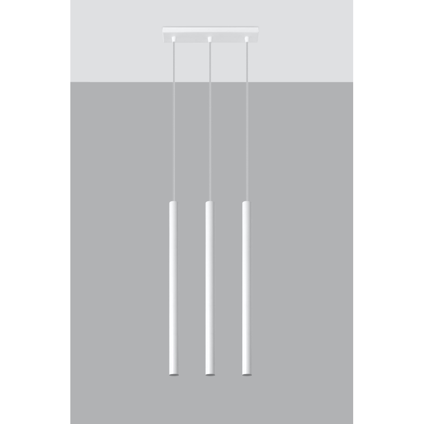 Lámpara colgante PASTELO 3xG9/8W/230V blanco