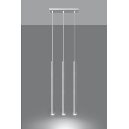 Lámpara colgante PASTELO 3xG9/8W/230V blanco