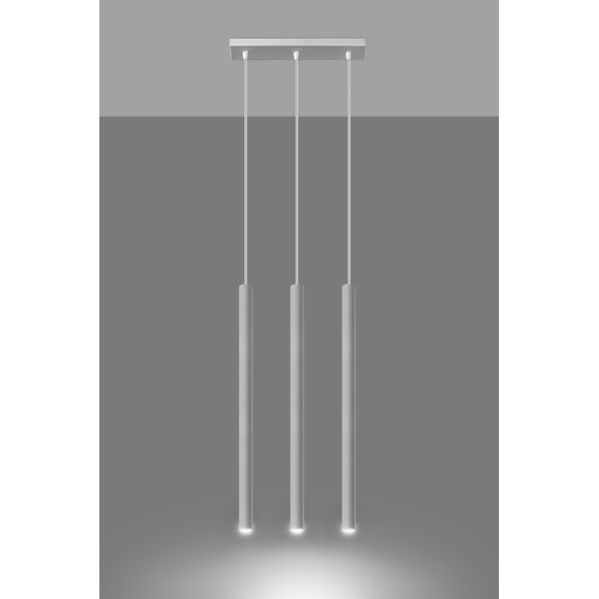 Lámpara colgante PASTELO 3xG9/8W/230V blanco