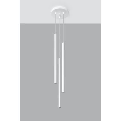Lámpara colgante PASTELO 3xG9/8W/230V blanco
