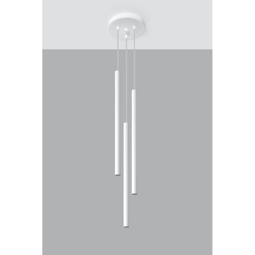 Lámpara colgante PASTELO 3xG9/8W/230V blanco