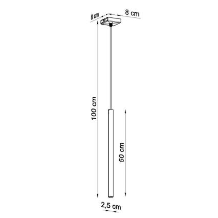 Lámpara colgante PASTELO 1xG9/8W/230V negro