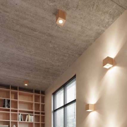 Foco de pared QUAD 1xG9/8W/230V abedul/haya