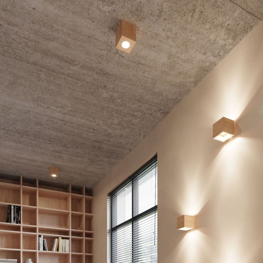 Foco de pared QUAD 1xG9/8W/230V abedul/haya