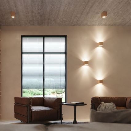 Foco de pared QUAD 1xG9/8W/230V abedul/haya