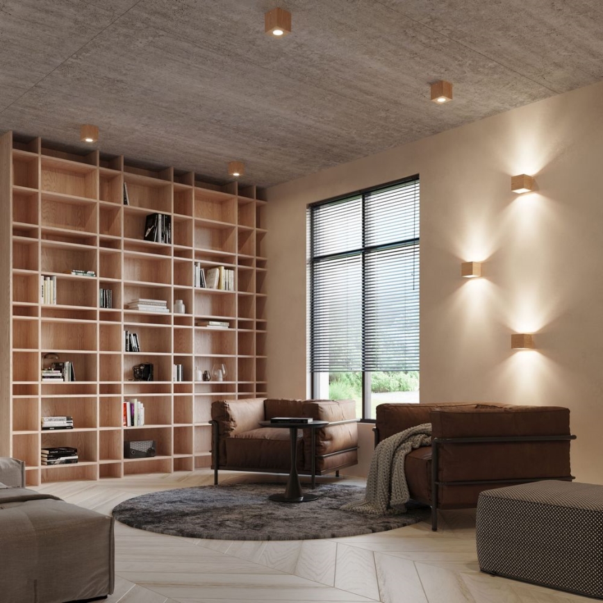 Foco de pared QUAD 1xG9/8W/230V abedul/haya