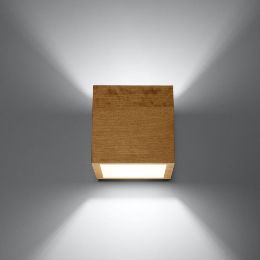 Foco de pared QUAD 1xG9/8W/230V abedul/haya