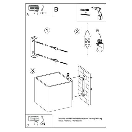Foco de pared QUAD 1 1xG9/8W/230V antracita