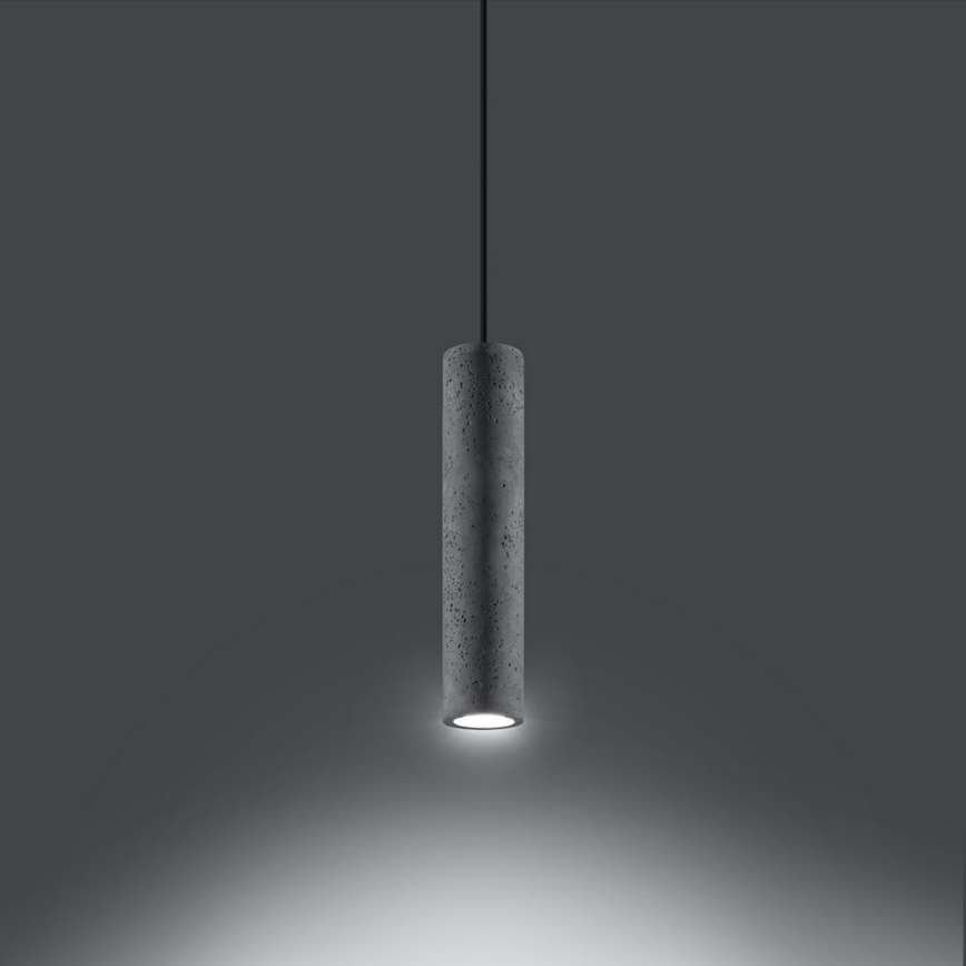 Lámpara colgante con cable LUVO 1xGU10/40W/230V hormigón/negro