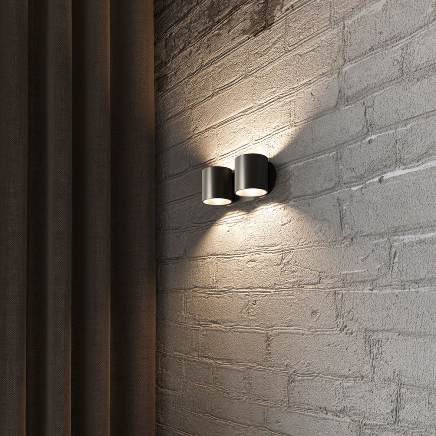 Aplique de pared con focos ORBIS 2xG9/40W/230V negro
