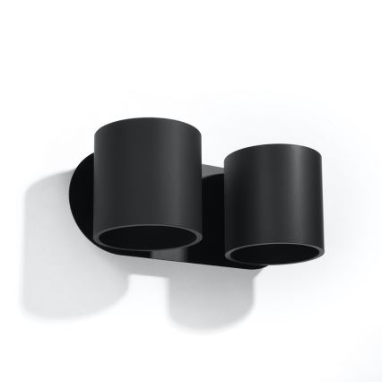 Aplique de pared con focos ORBIS 2xG9/40W/230V negro