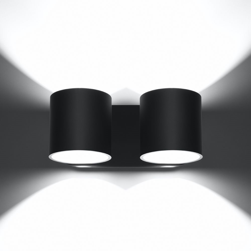 Aplique de pared con focos ORBIS 2xG9/40W/230V negro
