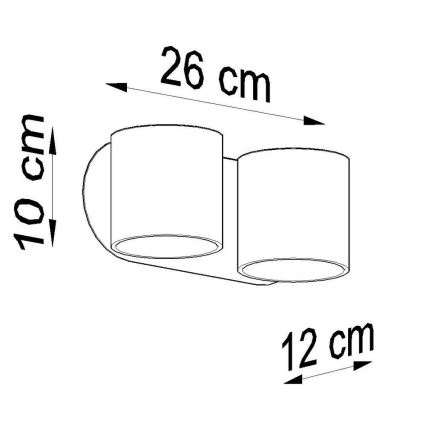 Aplique de pared con focos ORBIS 2xG9/40W/230V negro