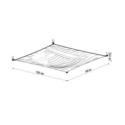 Lámpara de techo LED LUNA 4xG13/8,5W/230V 10,5x10,5 cm blanco