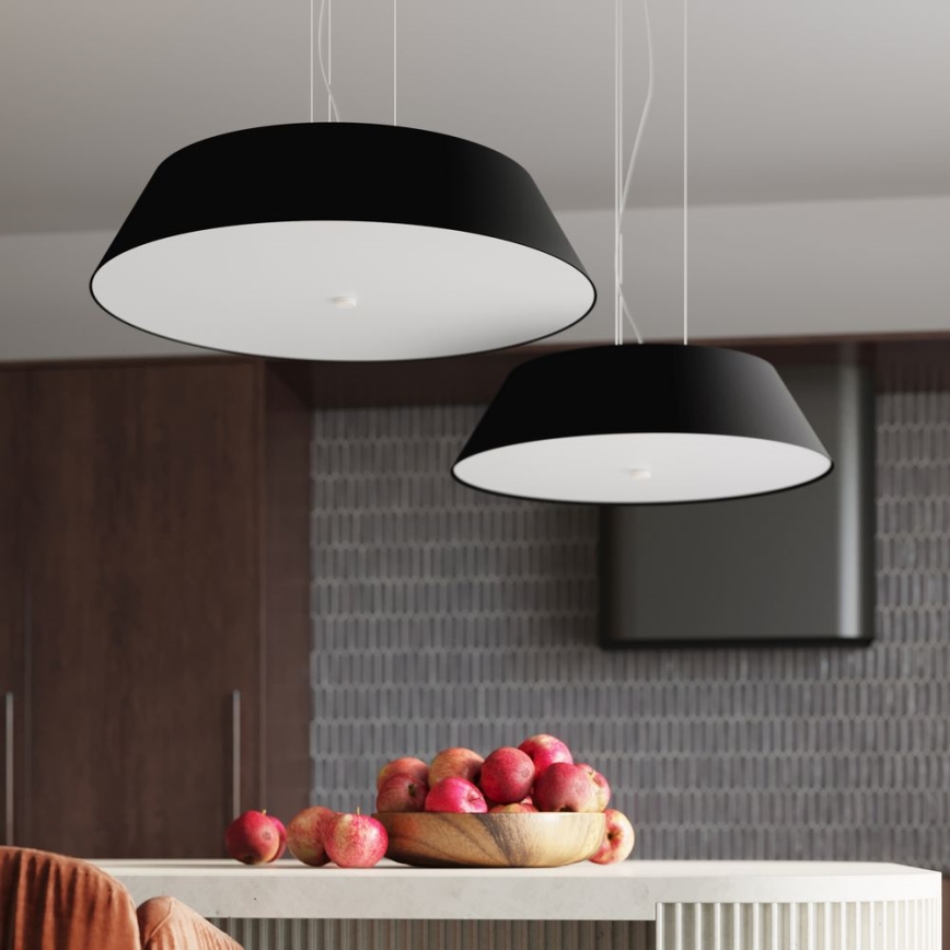 Lámpara colgante VEGA 5xE27/60W/230V diámetro 60 cm negro