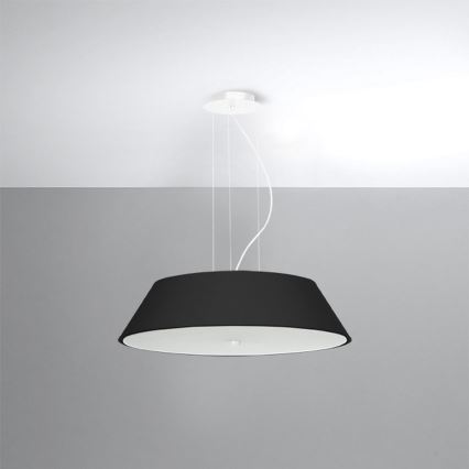 Lámpara colgante VEGA 5xE27/60W/230V diámetro 60 cm negro