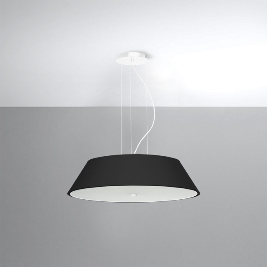 Lámpara colgante VEGA 5xE27/60W/230V diámetro 60 cm negro