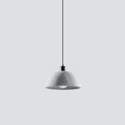 Lámpara colgante con cable PABLITO 1xE27/60W/230V hormigón