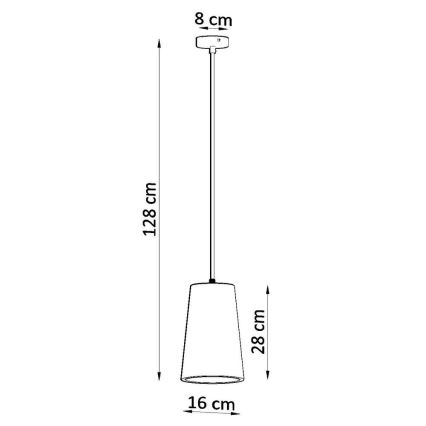 Lámpara colgante GULCAN 1xE27/15W/230V