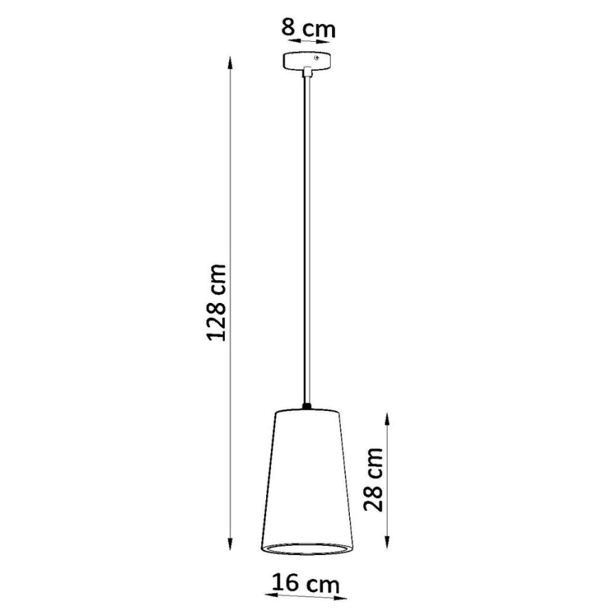 Lámpara colgante GULCAN 1xE27/15W/230V