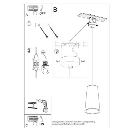 Lámpara colgante GULCAN 1xE27/15W/230V