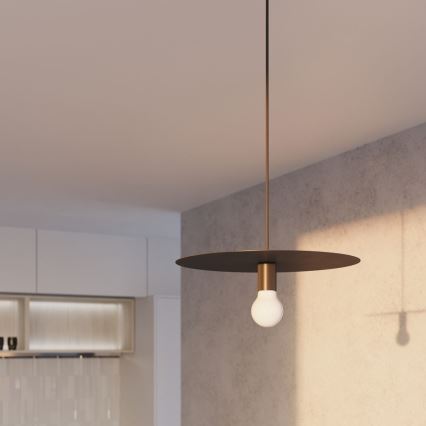 Lámpara de araña FLAVIO 1xE27/60W/230V negro