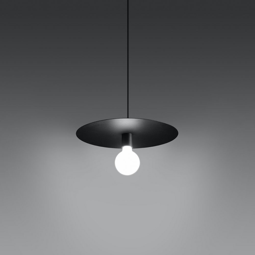 Lámpara de araña FLAVIO 1xE27/60W/230V negro