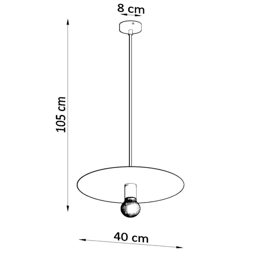 Lámpara de araña FLAVIO 1xE27/60W/230V negro