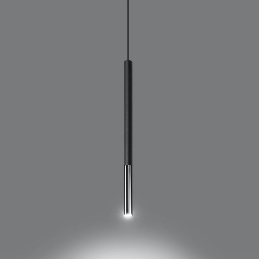 Lámpara colgante MOSAIC 1xG9/12W/230V negro/cromo brillante