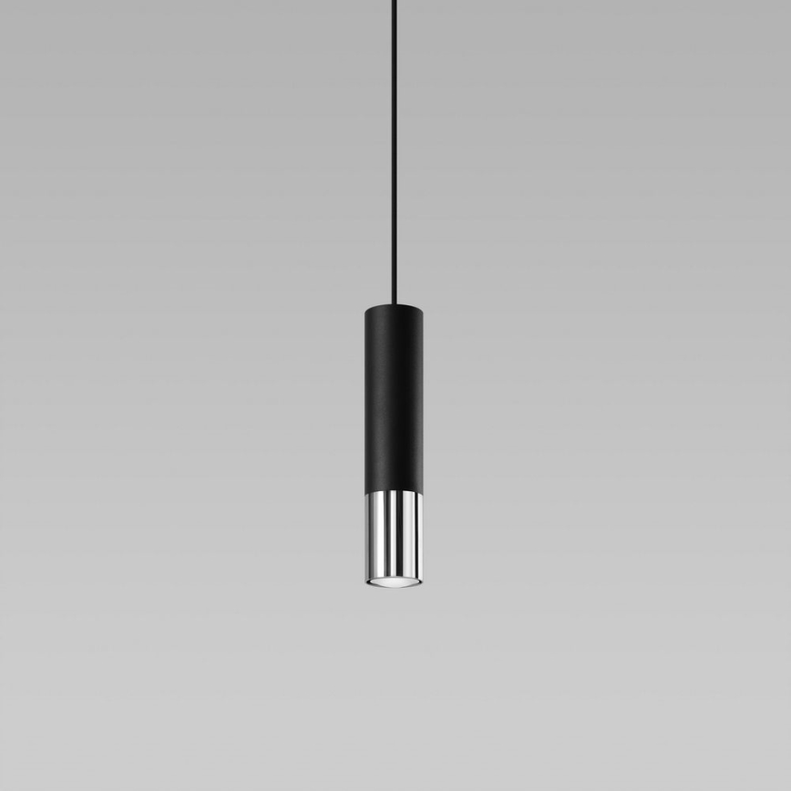 Lámpara colgante LOOPEZ 1xGU10/10W/230V negro/cromo brillante