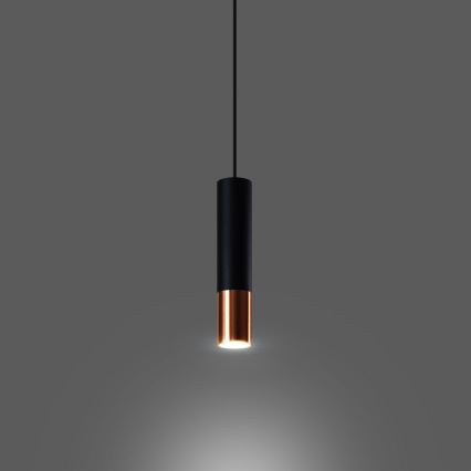 Lámpara colgante LOOPEZ 1xGU10/10W/230V negro/cobre