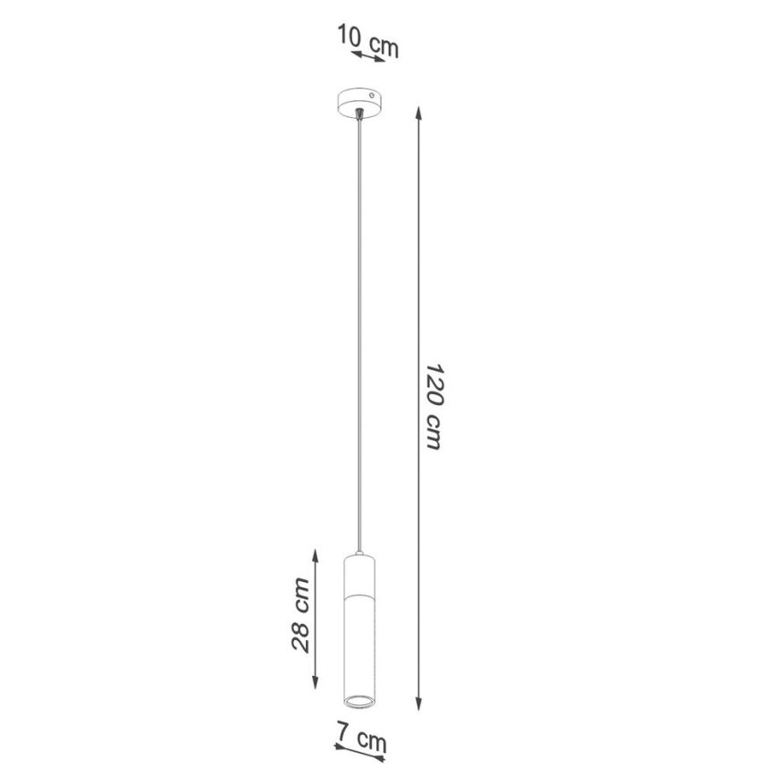 Lámpara colgante ZANE 1xGU10/40W/230V concreto/abedul/haya