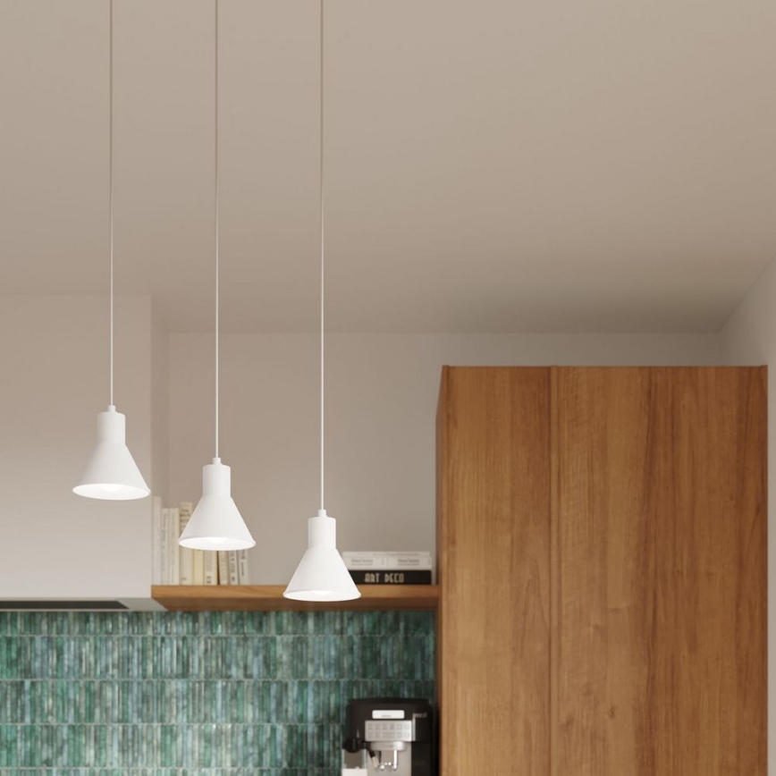 Lámpara colgante TALEJA 1xE27/60W/230V blanco
