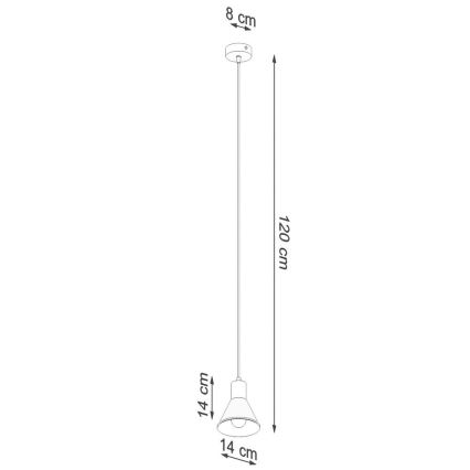 Lámpara colgante TALEJA 1xE27/60W/230V blanco